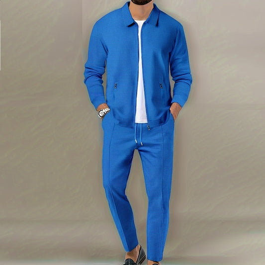 Men's Waffle Casual Suit Comfortable Fabric