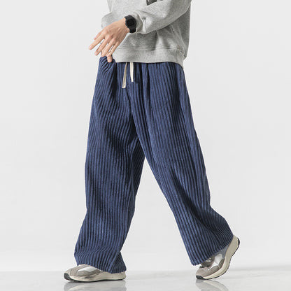 Retro Casual Straight Corduroy Pants