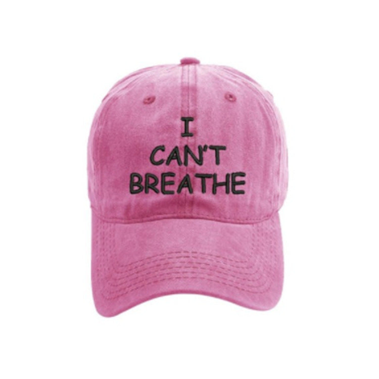 I can't breathe embroidered baseball caps