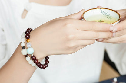 Natural white jade Bodhi bracelets beads bracelets women's simple Bodhi bracelets transfer beads