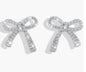 S925 Exquisite Women's Simple Full Diamond Cross Stud Earrings