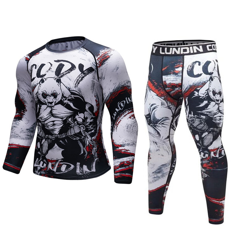 Brand New  BJJ MMA Work Out Compression Rashguard T Shirt Men VS PK Exercise 3D Fitness Tights Bodybuild Cross fit Rash Guard