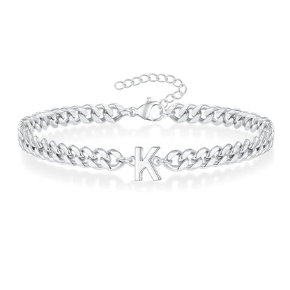 26 Initial Stainless Steel Non-fading Men's Bracelet