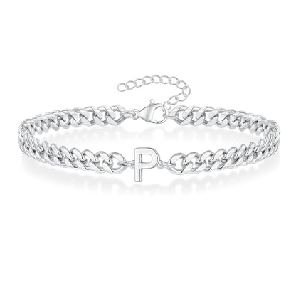 26 Initial Stainless Steel Non-fading Men's Bracelet