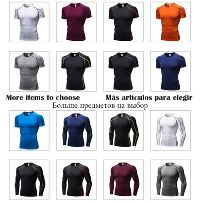 Quick Dry Compression Sport Shirt men Running Fitness t Shirt Tight rashgard Soccer Basketball Jersey Gym Demix Sportswear