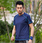 QUESHARK Professional Men Quick Dry Running T Shirt Loose Tops Breathable Camping Hiking Cycling T-shirts Tees M-8XL Asian Size