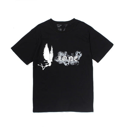 Vlone No Smoking19SS New T-shirt Loose Fashion Brand Short Sleeve T-shirt for Men and Women Couples