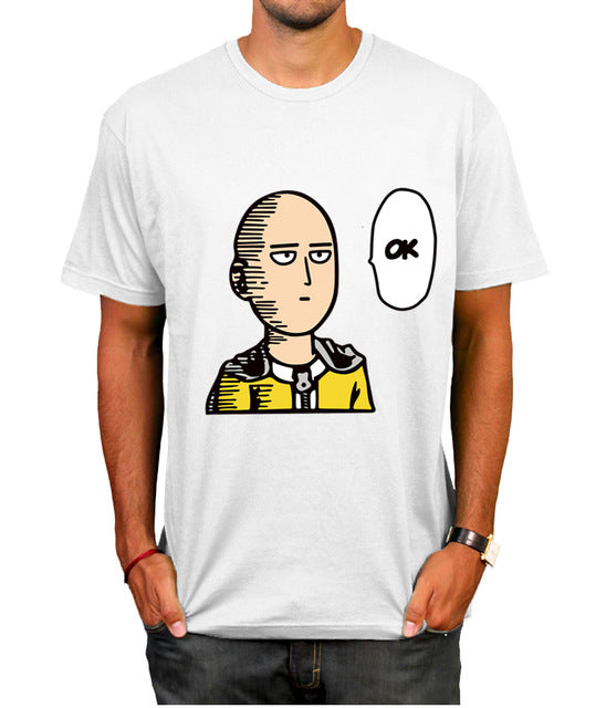 cotton ANIME One Punch Man Printed men T shirt Fashion cool confortable men's Tshirt casual t-shirt for men