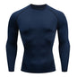 Men Compression Running T Shirt Fitness Tight Long Sleeve Sport tshirt Training Jogging Shirts Gym Sportswear Quick Dry rashgard