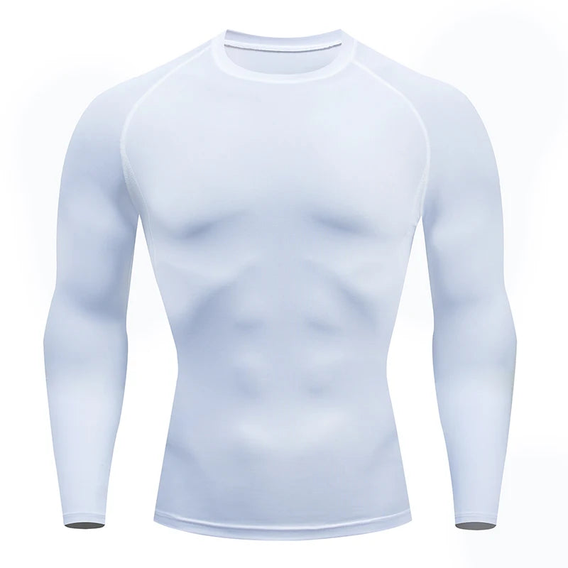 Men Compression Running T Shirt Fitness Tight Long Sleeve Sport tshirt Training Jogging Shirts Gym Sportswear Quick Dry rashgard