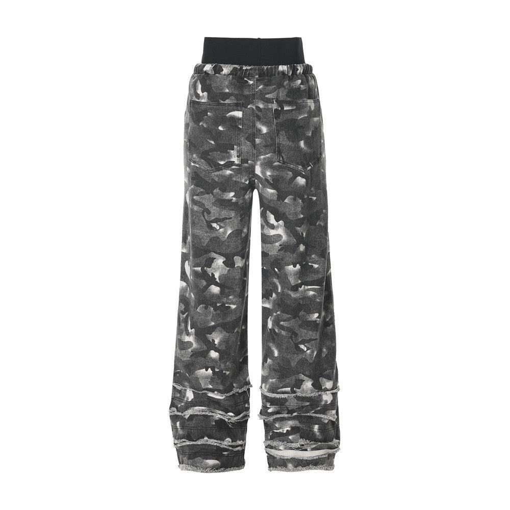 Camouflage Straight-leg Wide-leg Pants Men's Clothing European And American