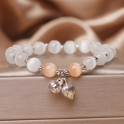 Opal Two-piece Flower Bracelet Female Ins Special-interest Design