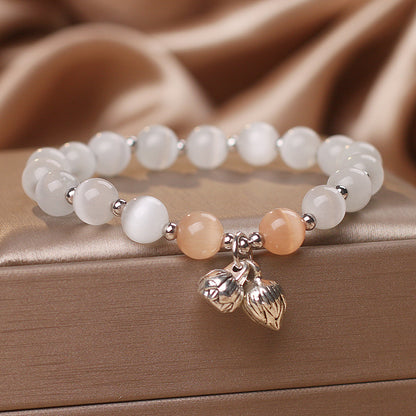 Opal Two-piece Flower Bracelet Female Ins Special-interest Design