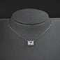 Square Zircon Pendant Necklace For Women