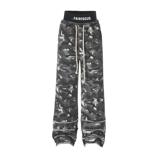 Camouflage Straight-leg Wide-leg Pants Men's Clothing European And American