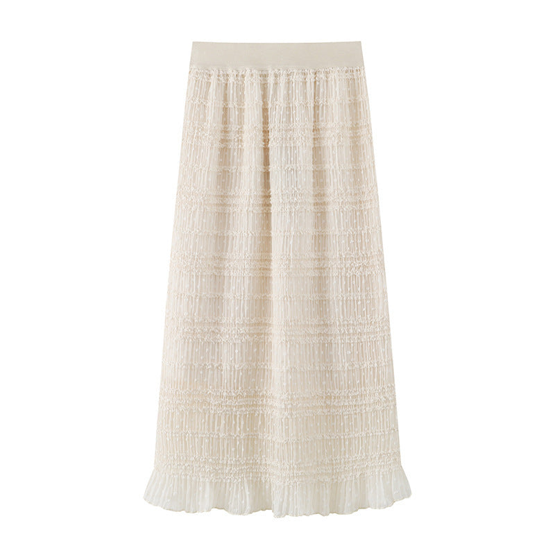 Straight Embroidered Skirt Sense Of Design Chic Beautiful Midi Dress