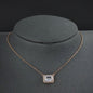 Square Zircon Pendant Necklace For Women