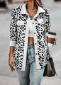 Leopard Print Shirt Coat Fashion Button Long Sleeve Jacket Women