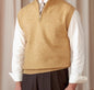 Retro Stand Collar Vest British Slim-fitting Sleeveless Waistcoat Bottoming Sweater