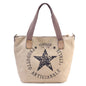 Popular Canvas Printed Five-pointed Star Handbag