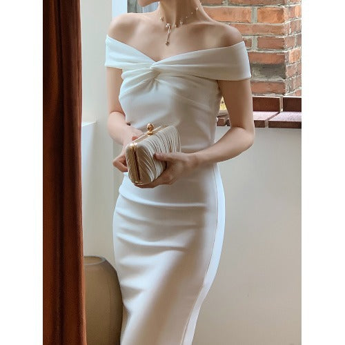 French Style Slim Fit Socialite Elegant Evening Dress Skirt Female Early Spring And Summer