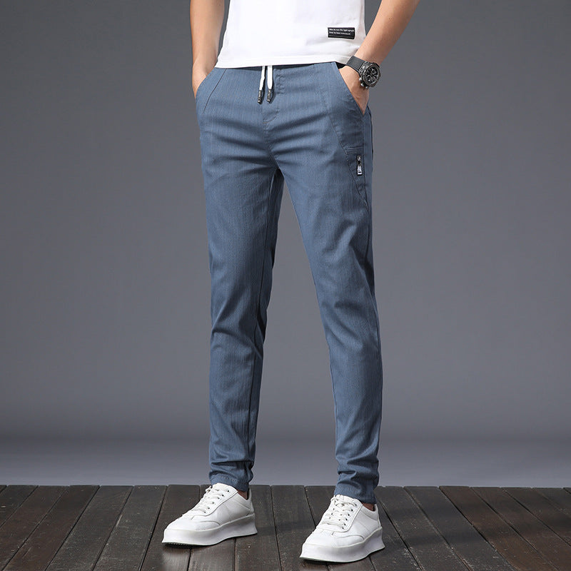 Thin Cool Men's Casual Pants Versatility, Fashion And Personality Slim Straight Breathable