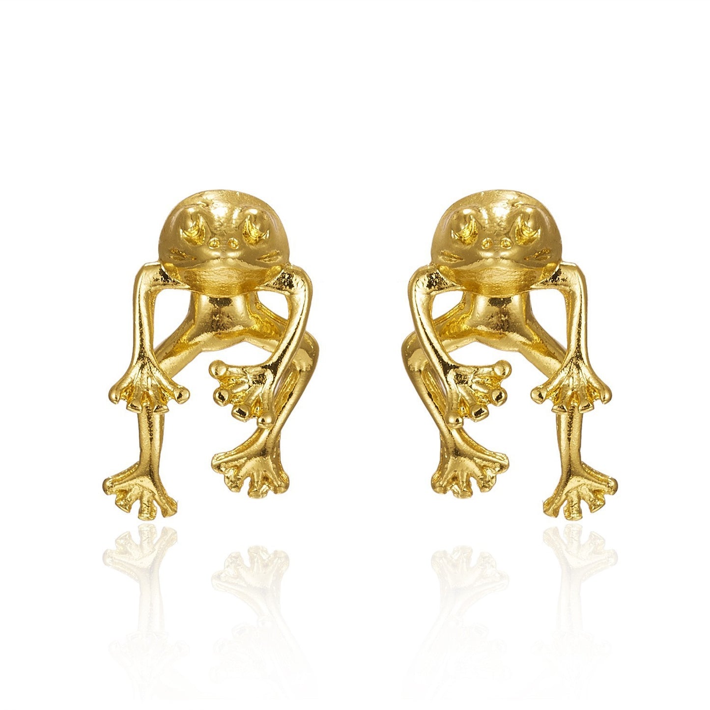 Personalized Punk Frog Stud Earrings Removable Three-dimensional Animal