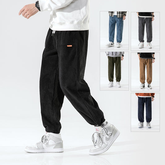 Men's Casual Pants Corduroy Loose Track Pants