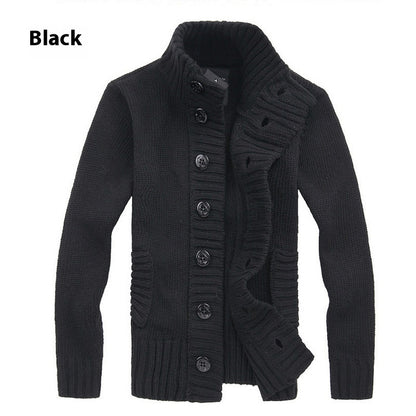 Autumn And Winter Pirate Buckle Stand Collar Men's Sweater