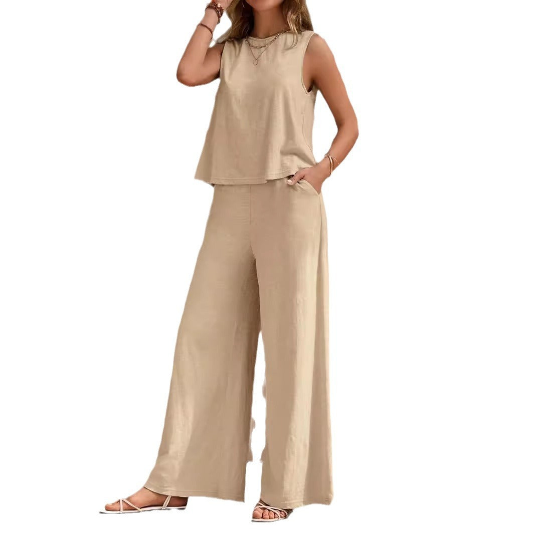 Loose-fitting Pullover Round-neck Casual Suit Women