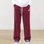 Pure Color Tied Sporty Simplicity Straight Men's Casual Pants