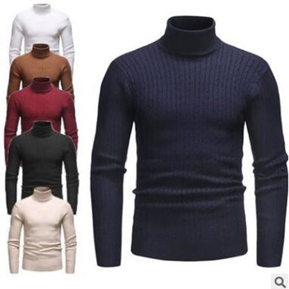 Cable-knit Turtleneck Trendy Youth Sweater Top