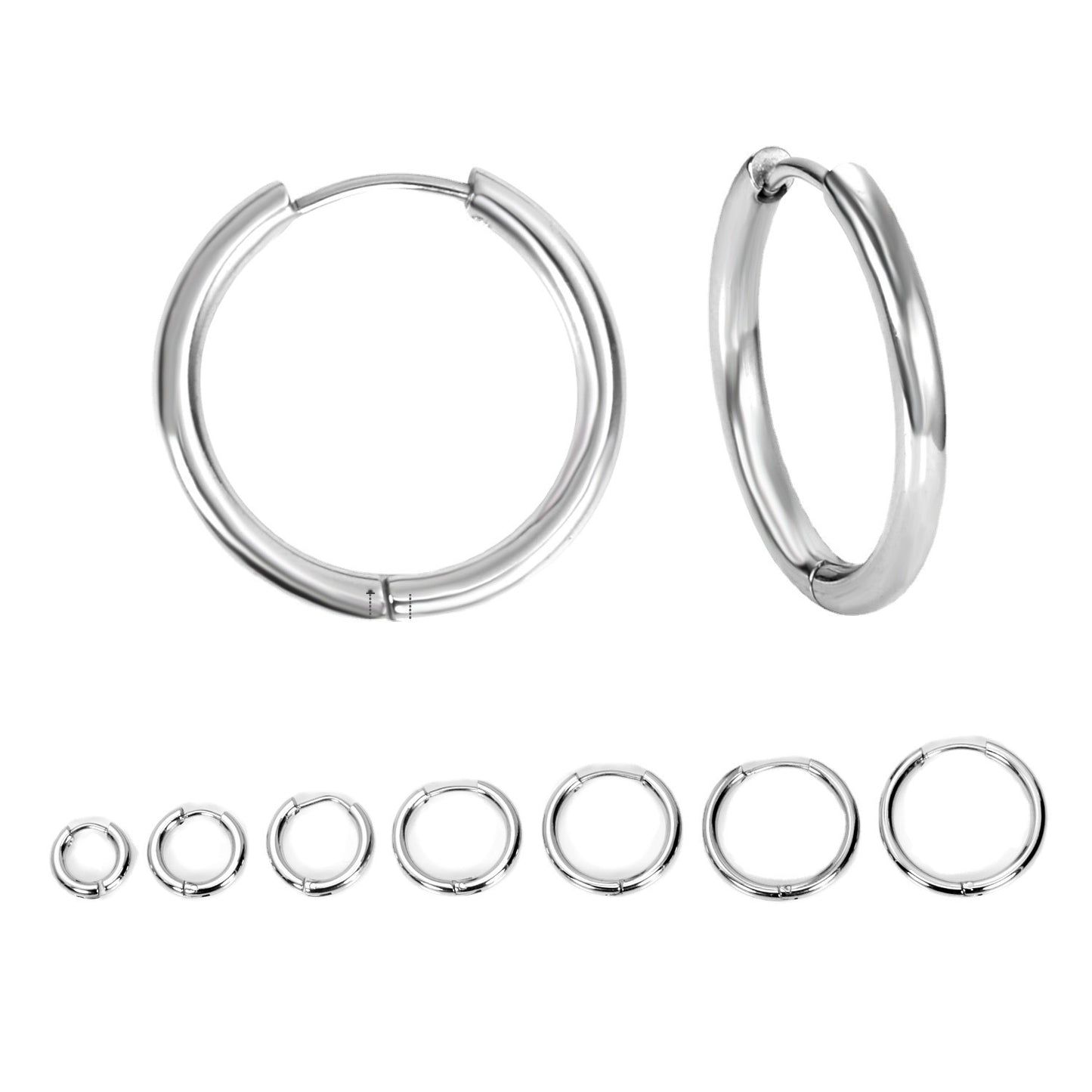 25 Line Geometric Circle Round Large Circle Ear Clip