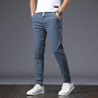 Thin Cool Men's Casual Pants Versatility, Fashion And Personality Slim Straight Breathable