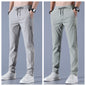 Ice Silk Pants Men'S Summer Thin Casual Pants Loose Straight Breathable