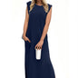 Summer Sleeveless Slit Dress With Pockets Casual Loose Long Dresses For Womens Clothing