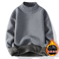 High Collar Solid Color With Fur Thickened Jumper Warm