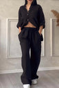 Women's Wide-leg Pants Lace-up Two-piece Suit