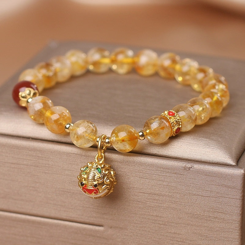 Ethnic Style Natural Citrine Bracelet For Women