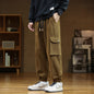 Men's Fall Casual Pants Cotton Sweat Pants American Style Loose