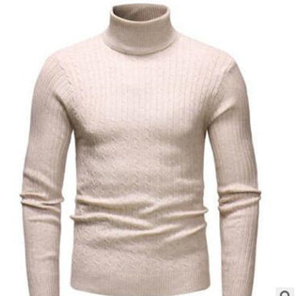 Cable-knit Turtleneck Trendy Youth Sweater Top