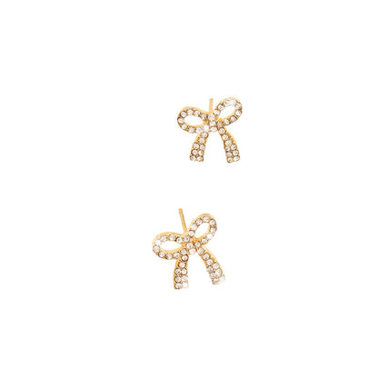 S925 Exquisite Women's Simple Full Diamond Cross Stud Earrings