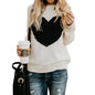 Love Printed Pullover Sweater For Women Solid Color Spring And Autumn Clothes Valentines Day