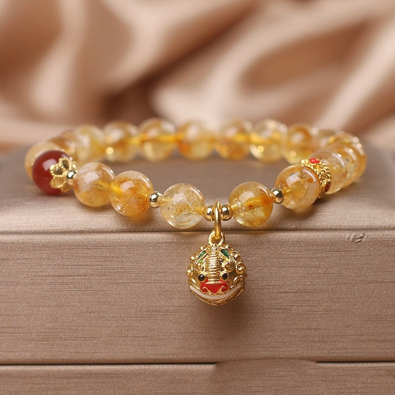 Ethnic Style Natural Citrine Bracelet For Women