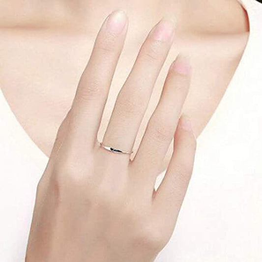 Simple Titanium Steel Love Female Ring