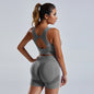 FlexFit Duo: Seamless Yoga Vest & Shorts Set